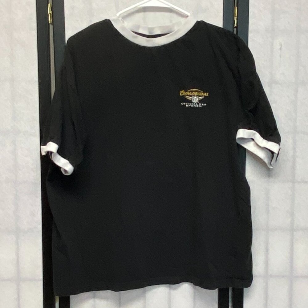 Coors Original NFL Official Beer Sponsor Short Sleeve Ringer Tee XL Distressed